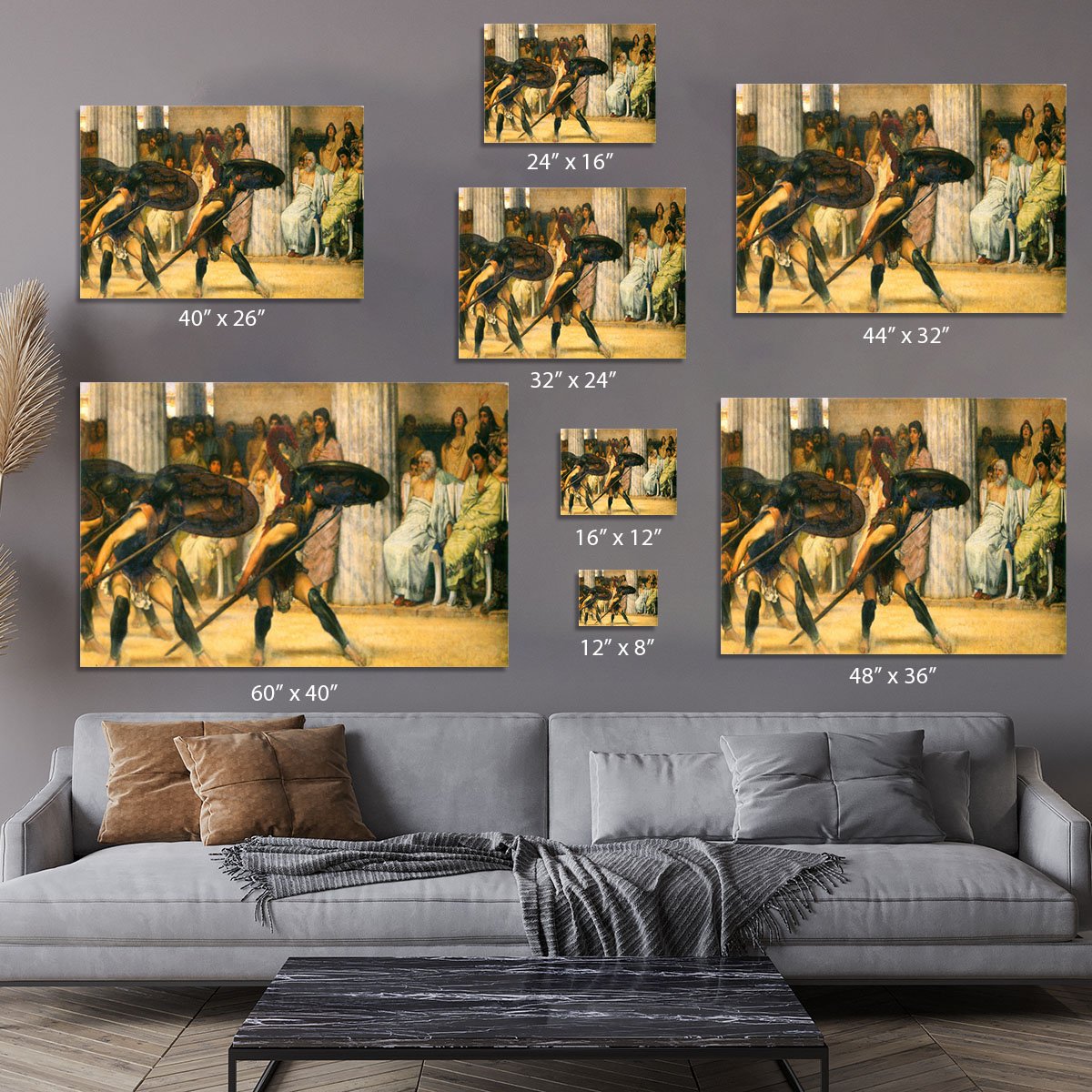 A dance for Phyrrus by Alma Tadema Canvas Print or Poster