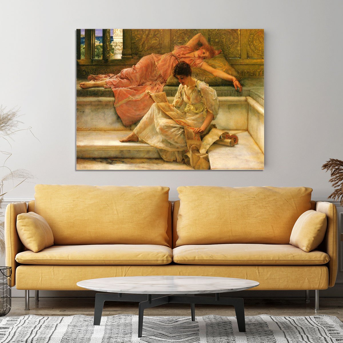 A favorite poet by Alma Tadema Canvas Print or Poster