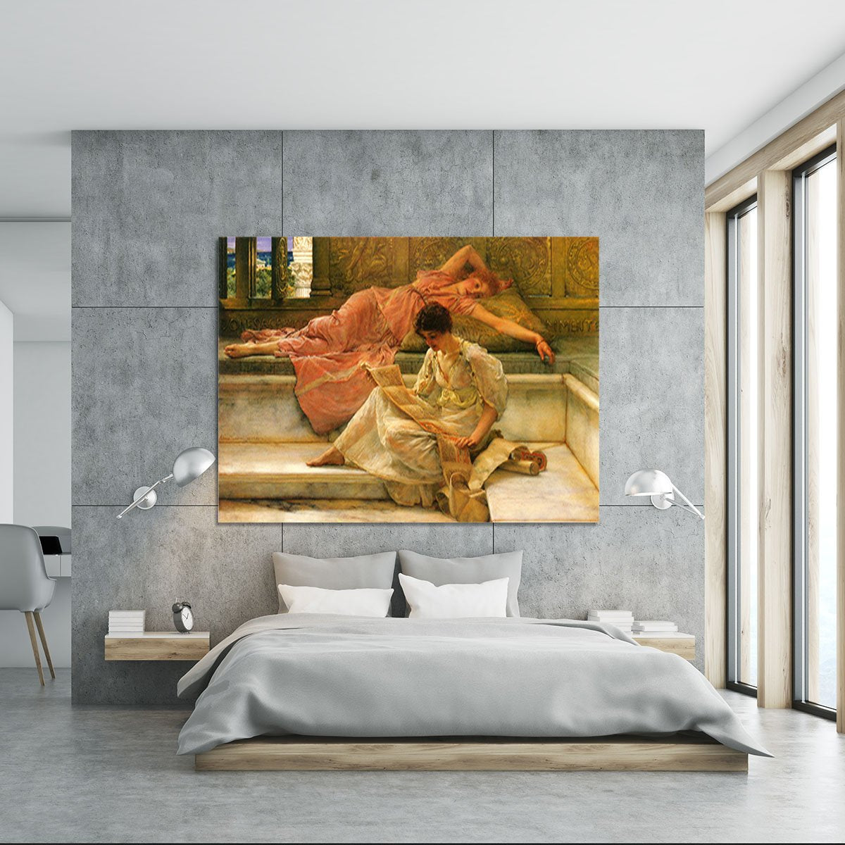 A favorite poet by Alma Tadema Canvas Print or Poster