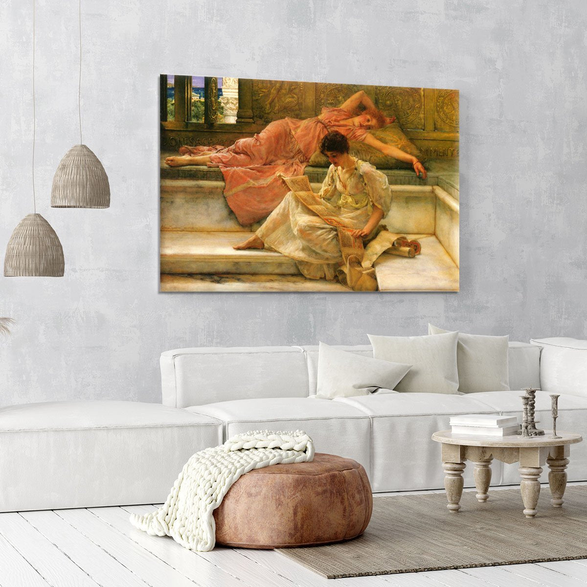 A favorite poet by Alma Tadema Canvas Print or Poster