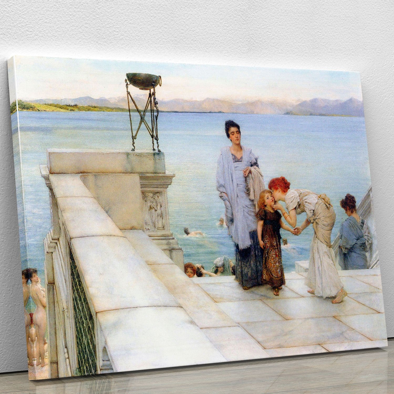 A kiss by Alma Tadema Canvas Print or Poster