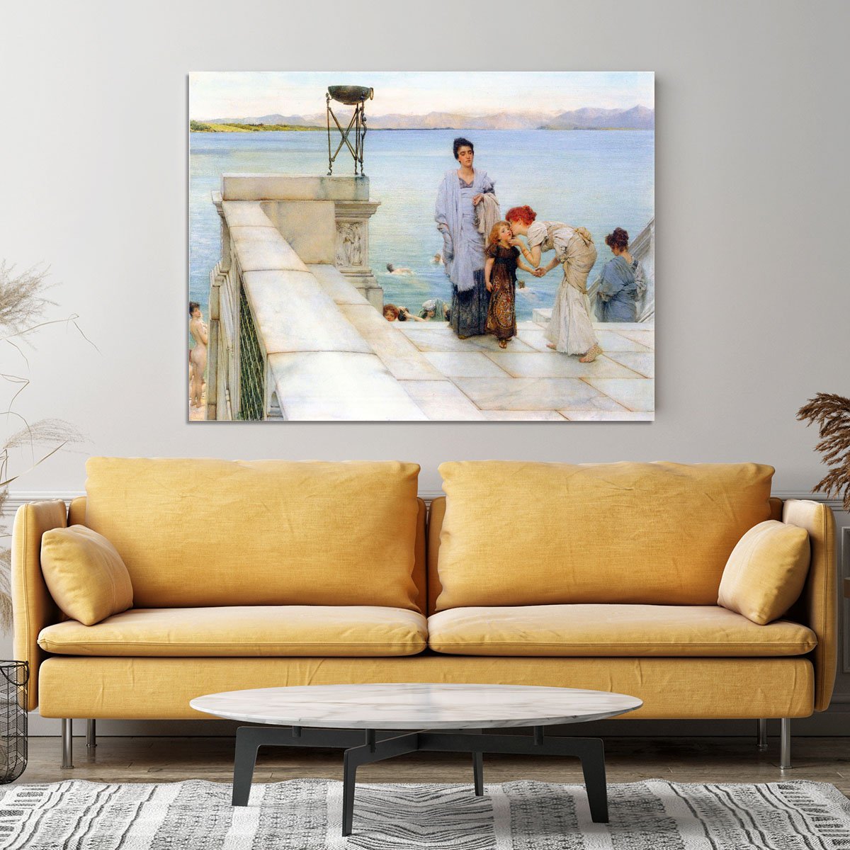 A kiss by Alma Tadema Canvas Print or Poster