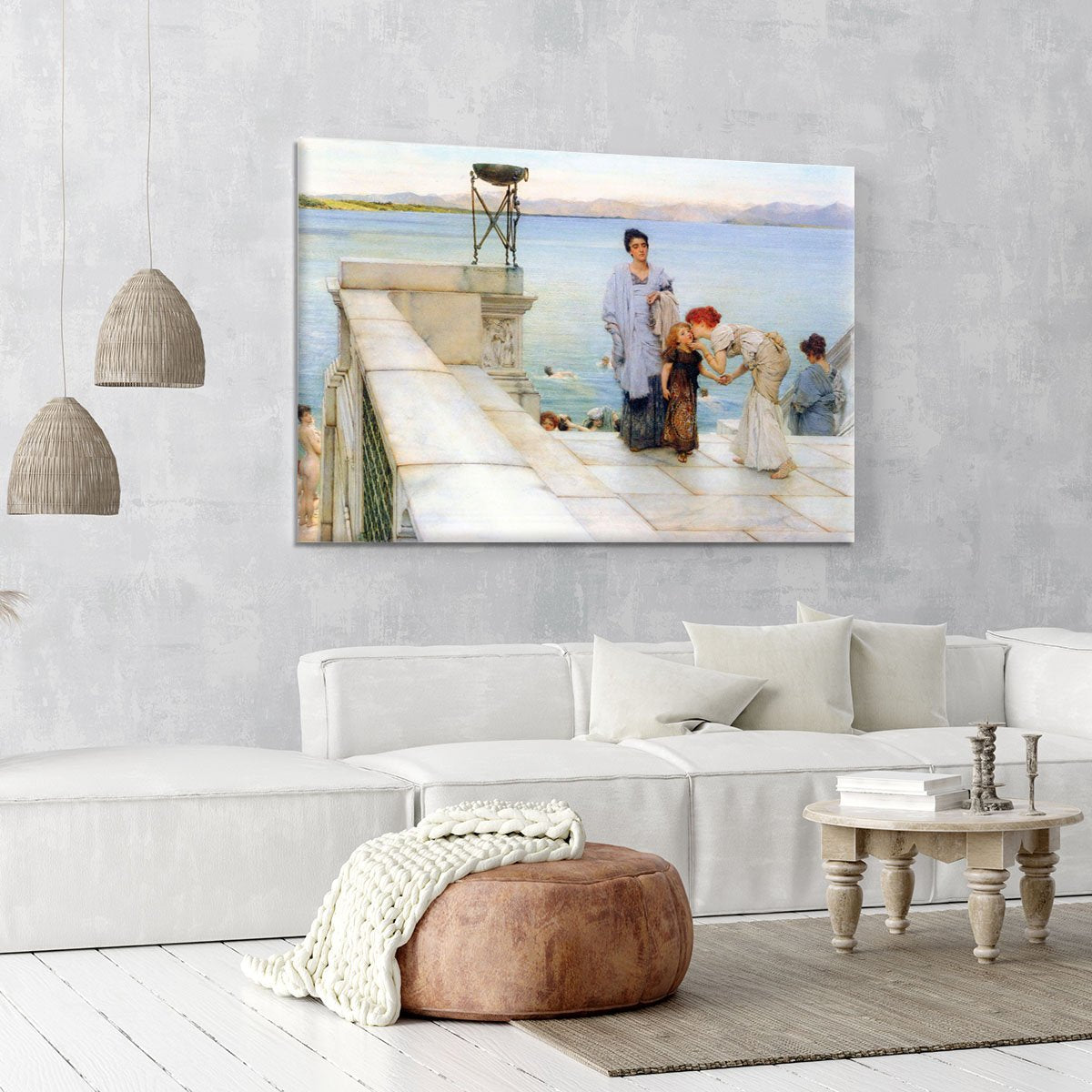 A kiss by Alma Tadema Canvas Print or Poster