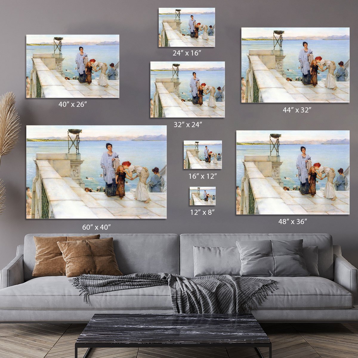 A kiss by Alma Tadema Canvas Print or Poster