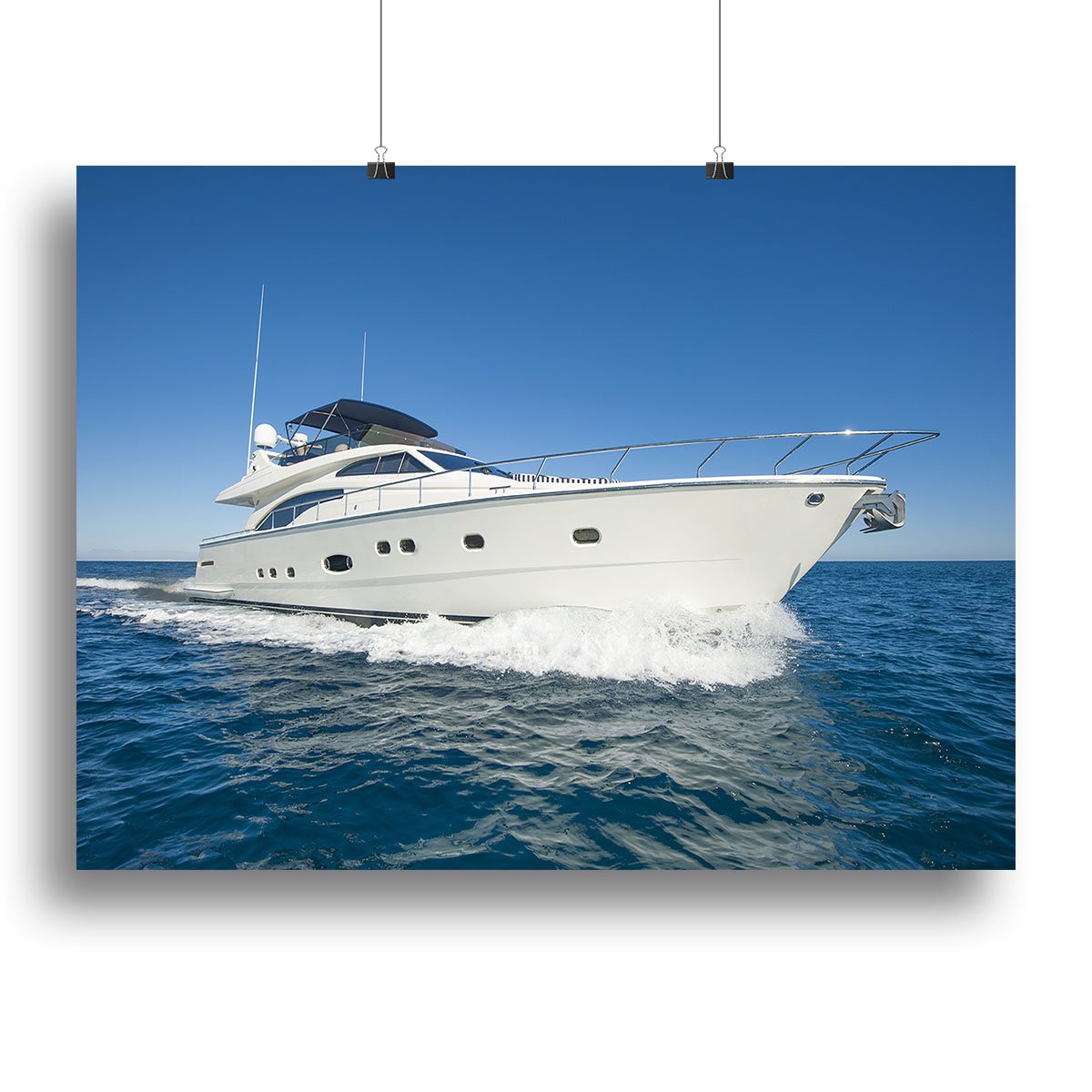 A luxury private motor yacht Canvas Print or Poster