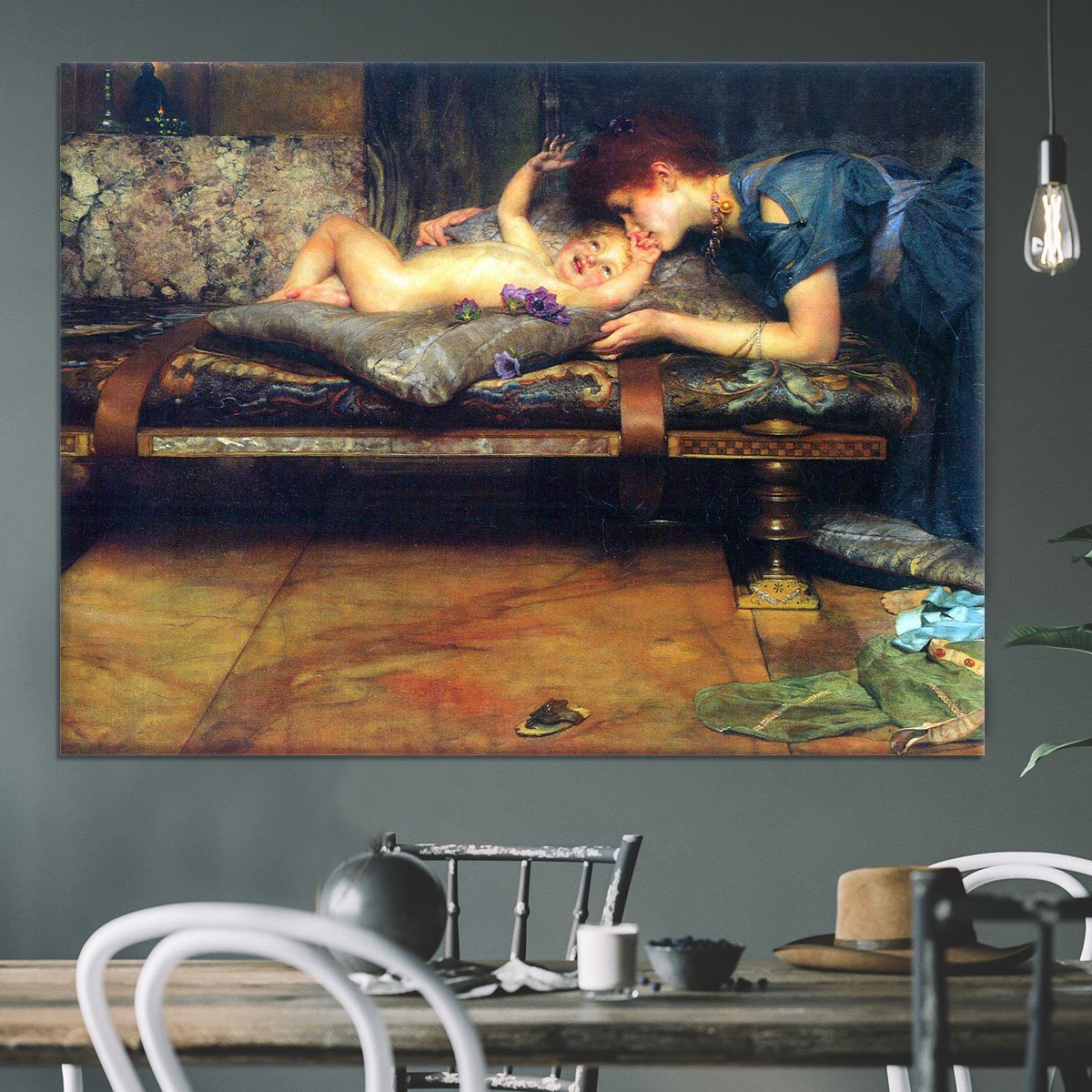 A paradise on earth detail by Alma Tadema Canvas Print or Poster