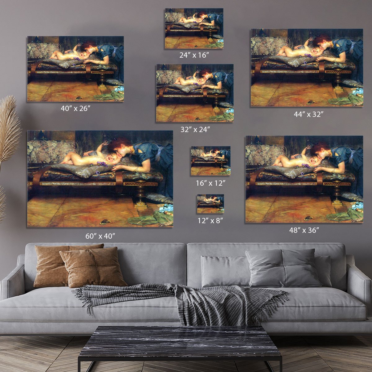 A paradise on earth detail by Alma Tadema Canvas Print or Poster