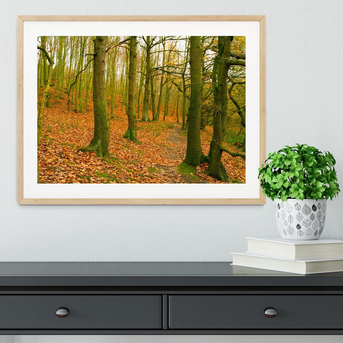 A path through the woods at Haw park Framed Print - Canvas Art Rocks - 3