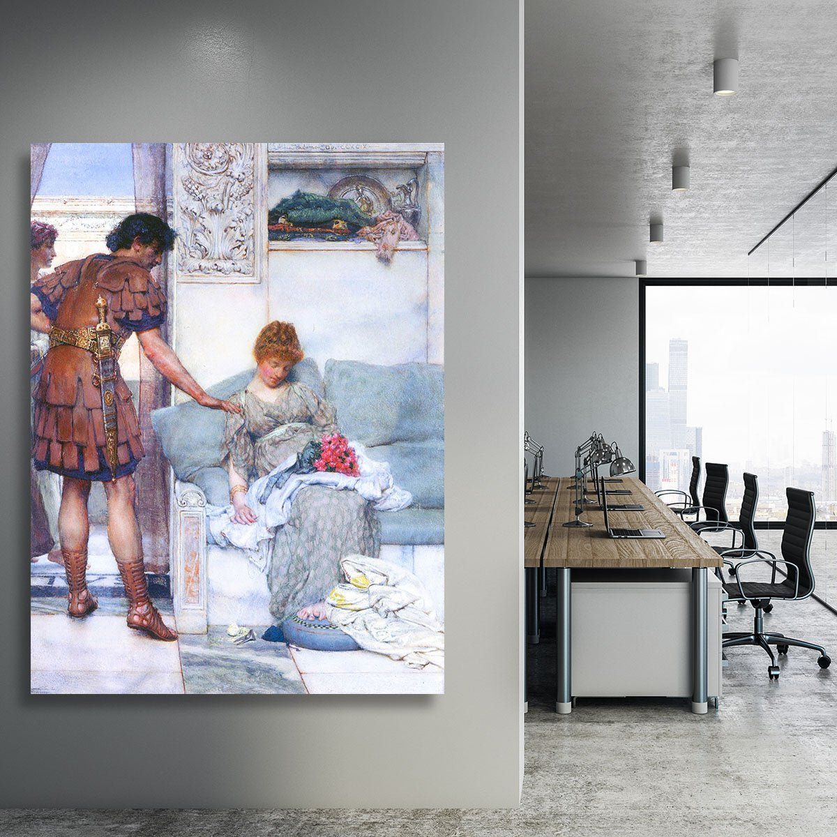 A quiet greeting by Alma Tadema Canvas Print or Poster