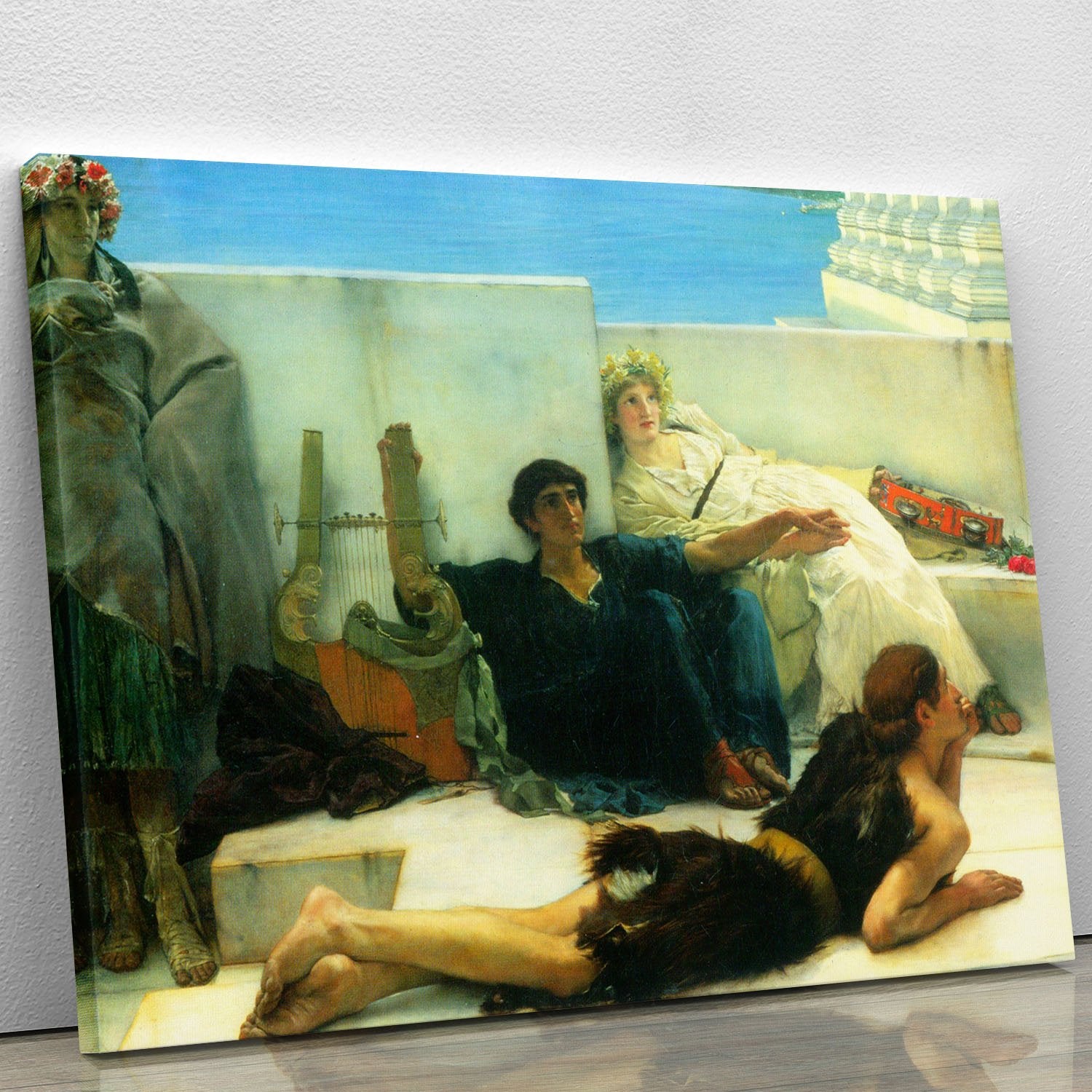 A reading of Homer detail 1 by Alma Tadema Canvas Print or Poster