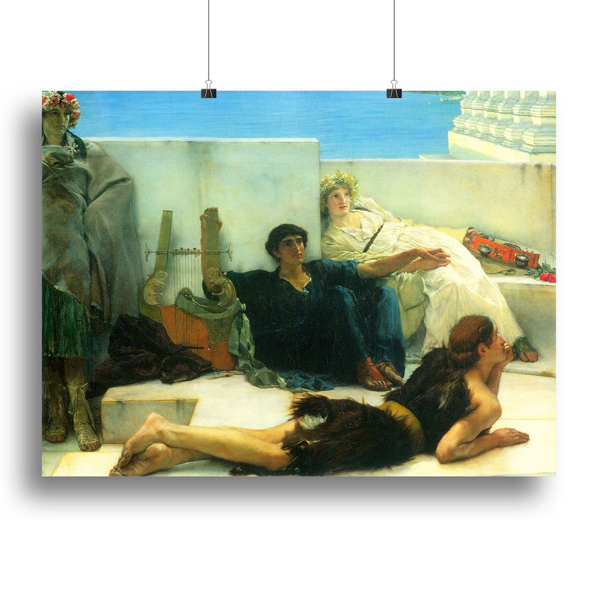 A reading of Homer detail 1 by Alma Tadema Canvas Print or Poster