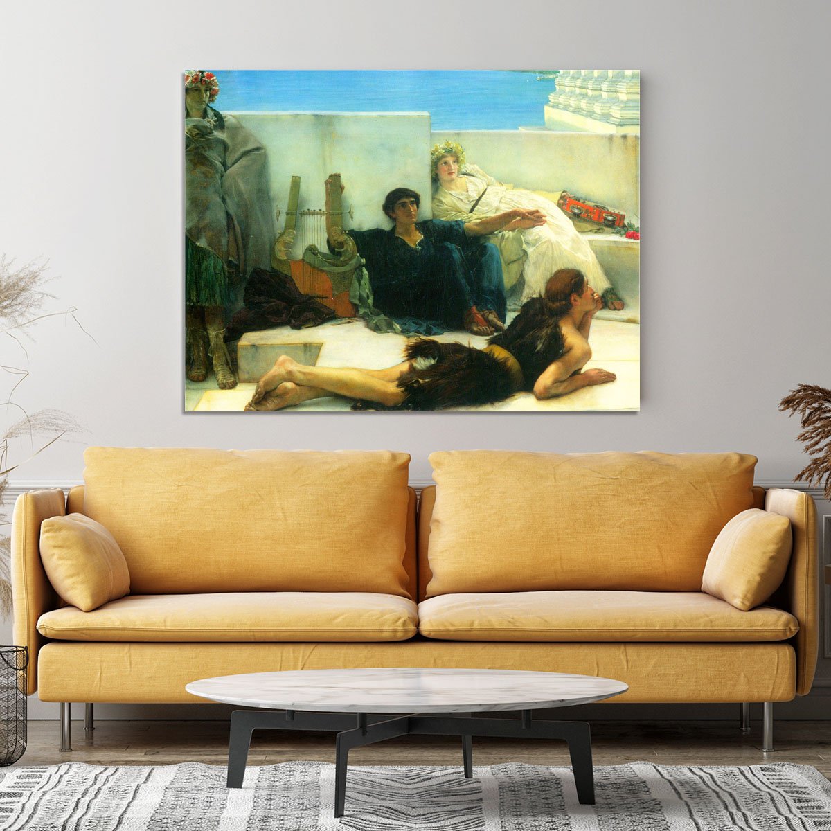 A reading of Homer detail 1 by Alma Tadema Canvas Print or Poster