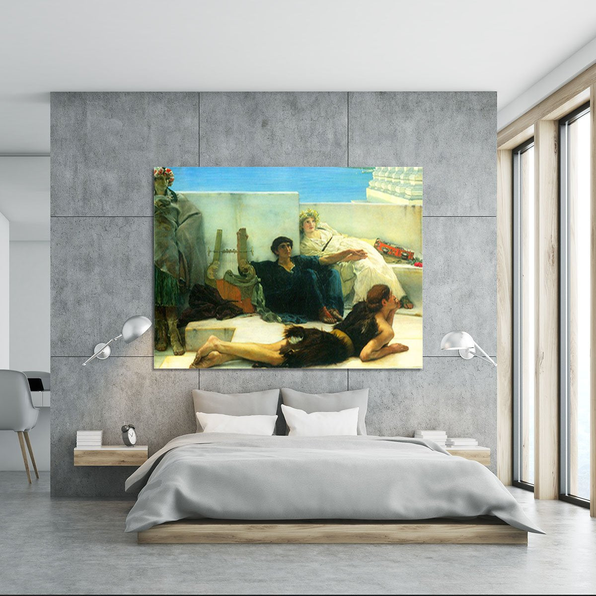 A reading of Homer detail 1 by Alma Tadema Canvas Print or Poster