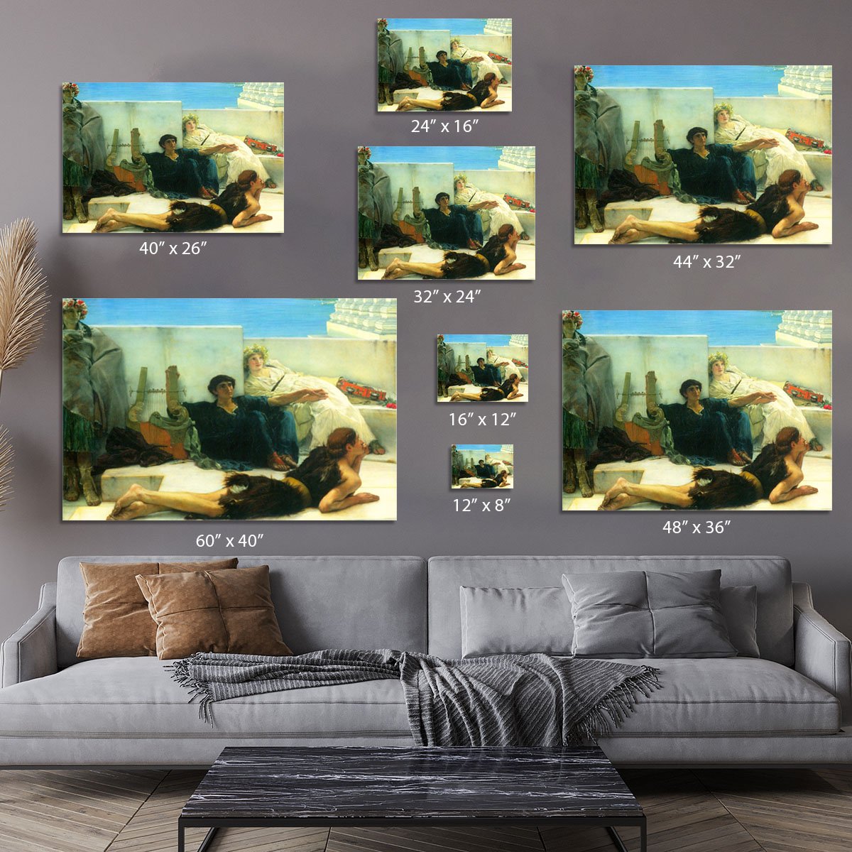 A reading of Homer detail 1 by Alma Tadema Canvas Print or Poster