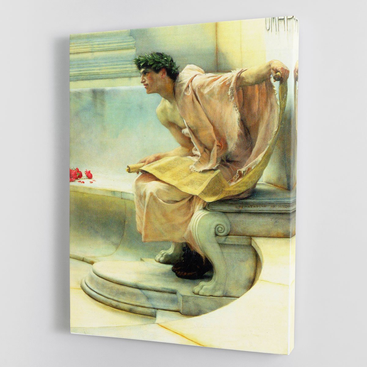 A reading of Homer detail 2 by Alma Tadema Canvas Print or Poster