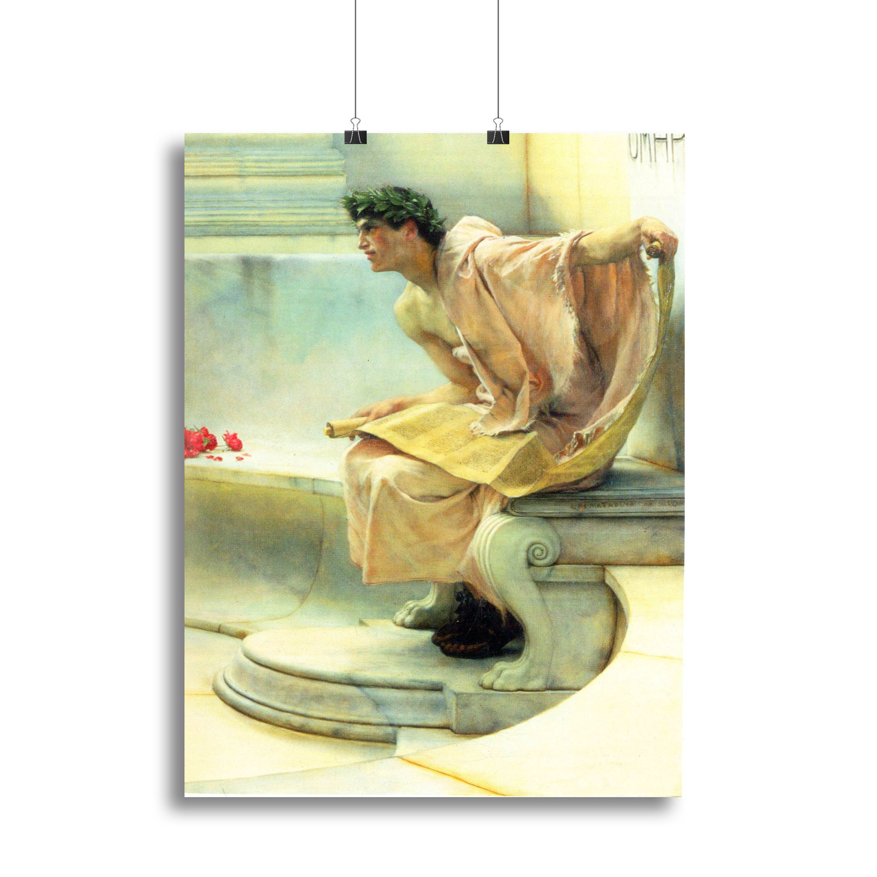 A reading of Homer detail 2 by Alma Tadema Canvas Print or Poster