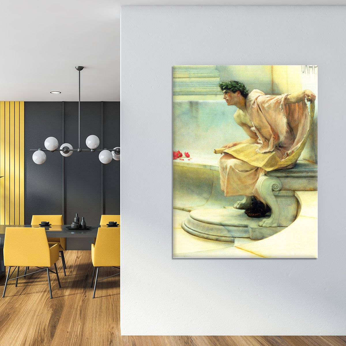 A reading of Homer detail 2 by Alma Tadema Canvas Print or Poster