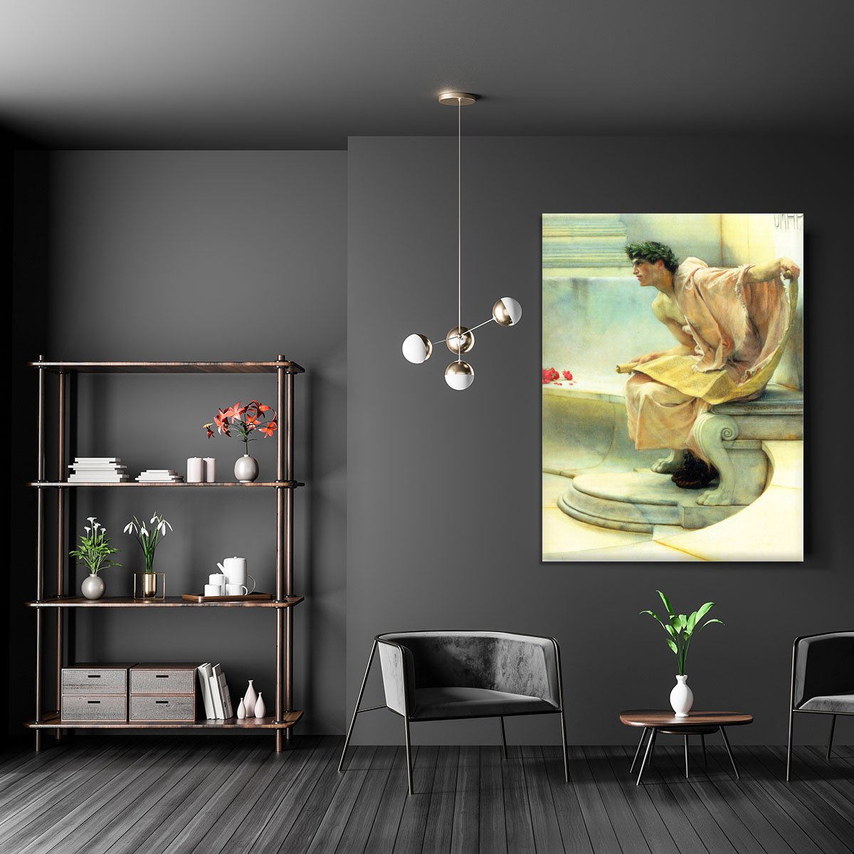 A reading of Homer detail 2 by Alma Tadema Canvas Print or Poster