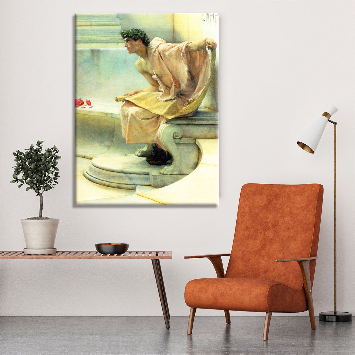 A reading of Homer detail 2 by Alma Tadema Canvas Print or Poster