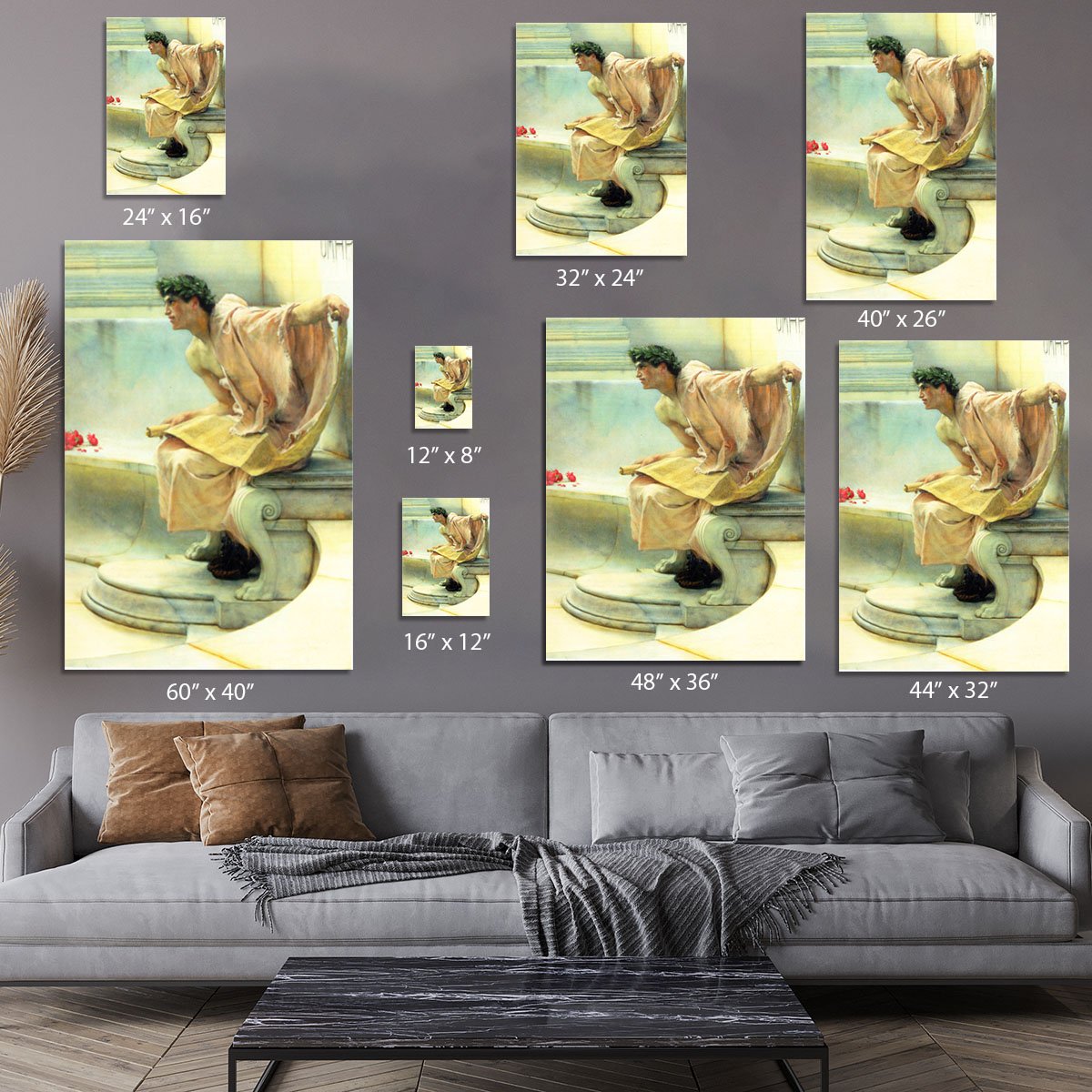 A reading of Homer detail 2 by Alma Tadema Canvas Print or Poster