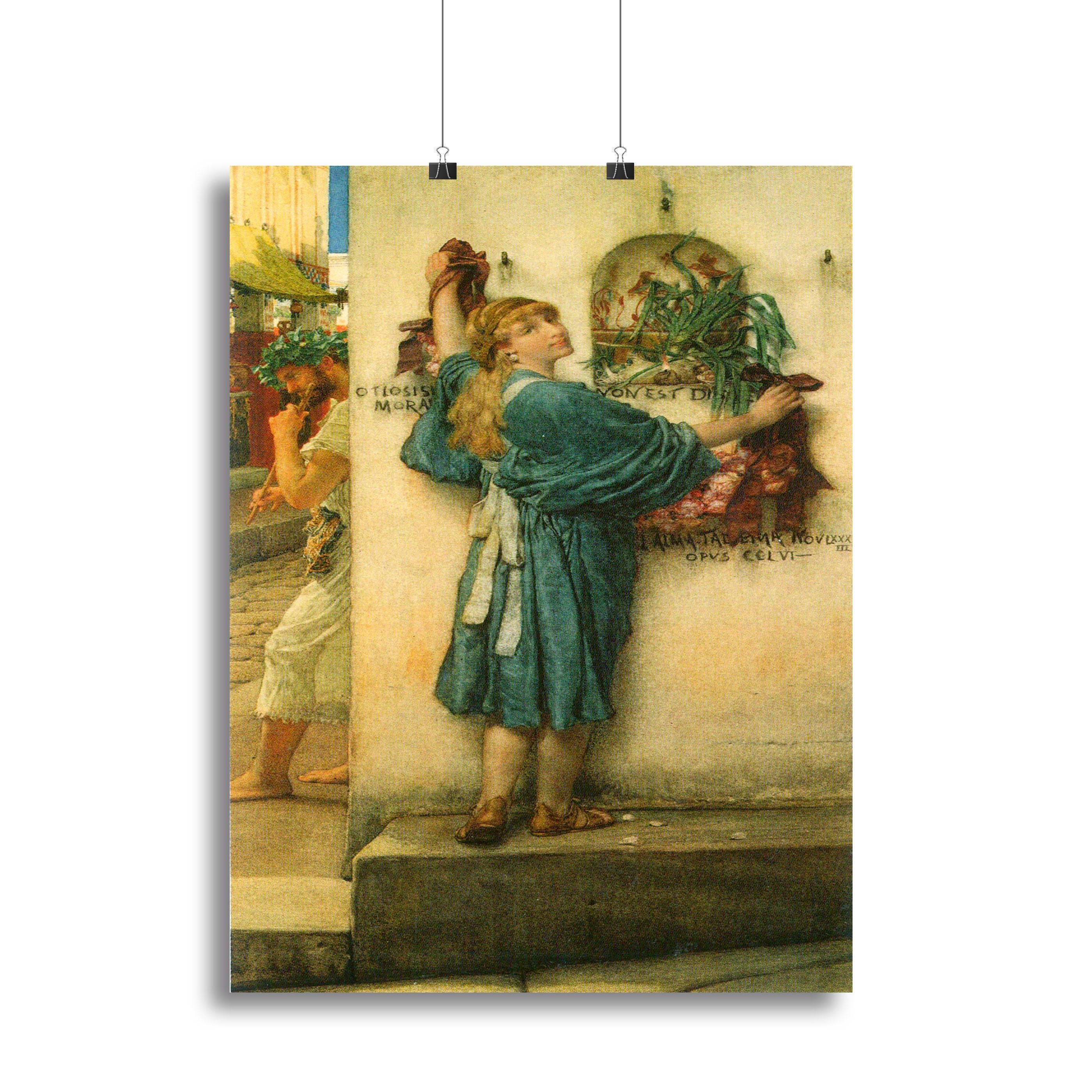 A road altar by Alma Tadema Canvas Print or Poster