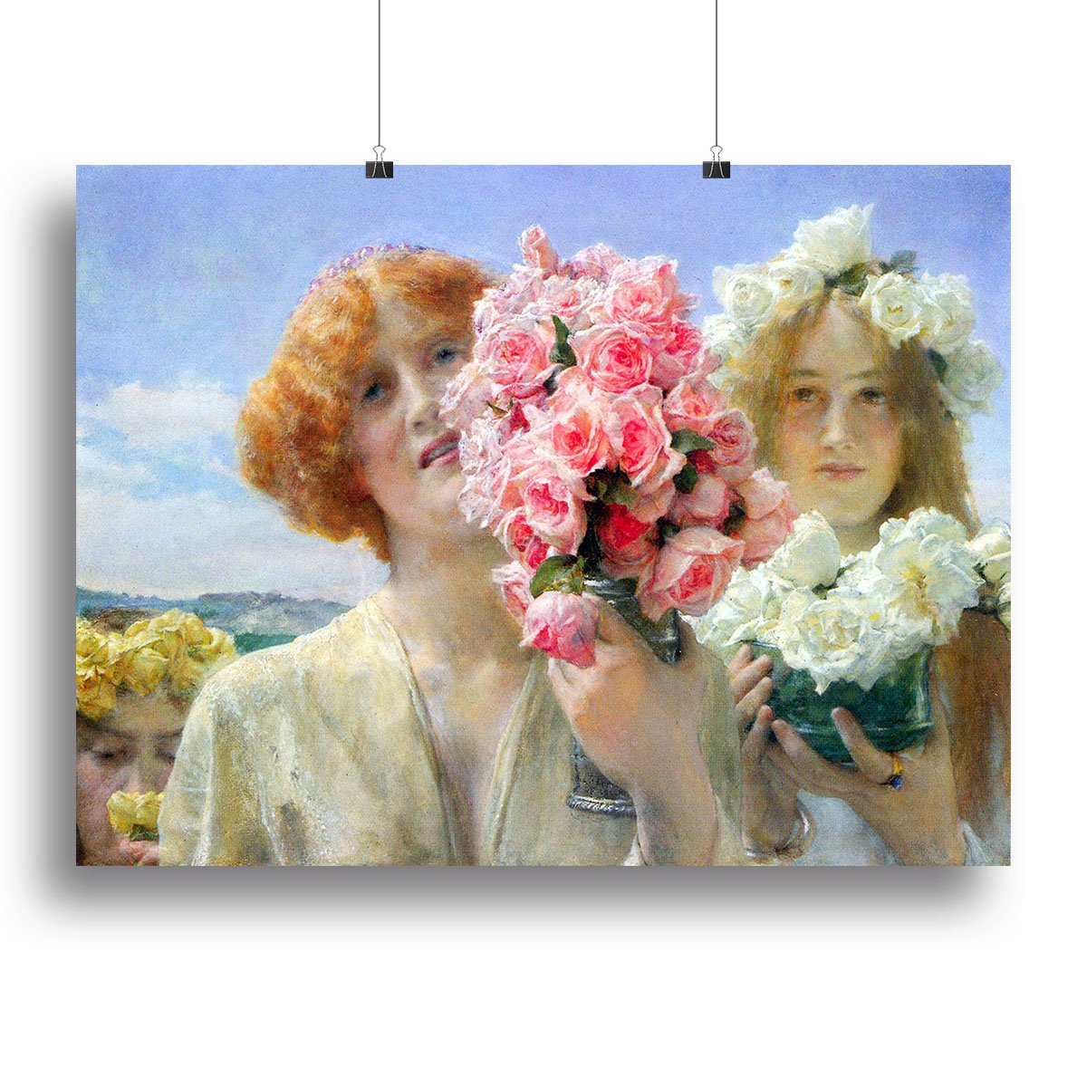 A summer offering by Alma Tadema Canvas Print or Poster