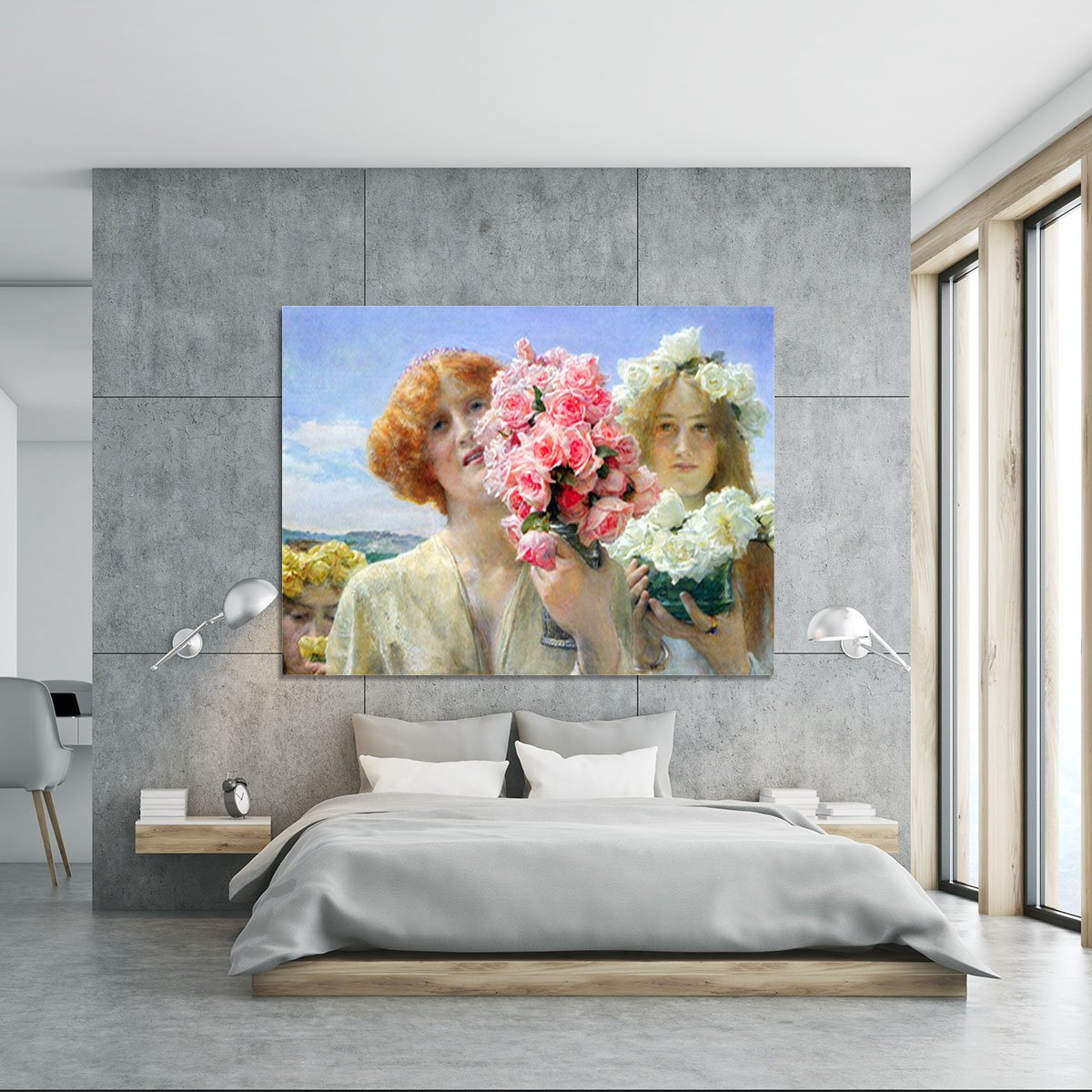 A summer offering by Alma Tadema Canvas Print or Poster