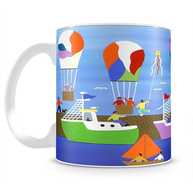 A summers day at the harbour by Gordon Barker Mug - Canvas Art Rocks - 1