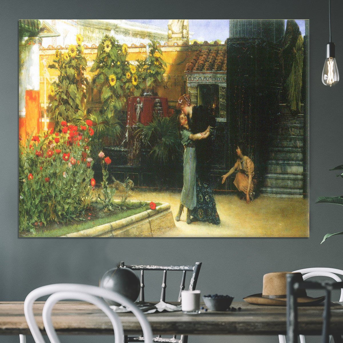 A warm welcome by Alma Tadema Canvas Print or Poster