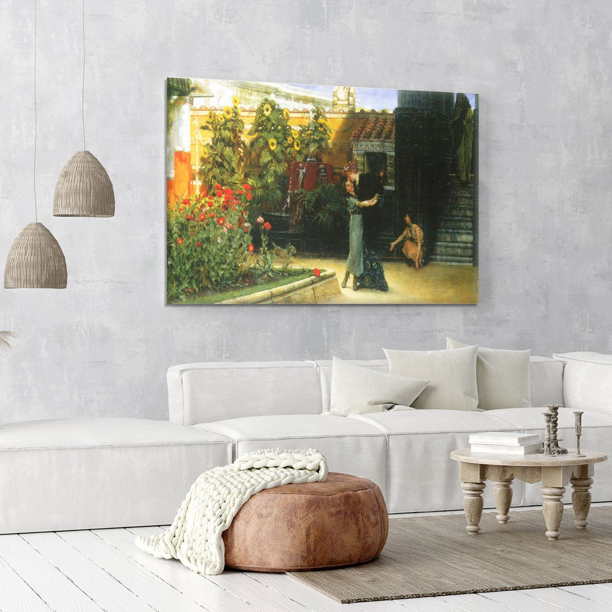 A warm welcome by Alma Tadema Canvas Print or Poster