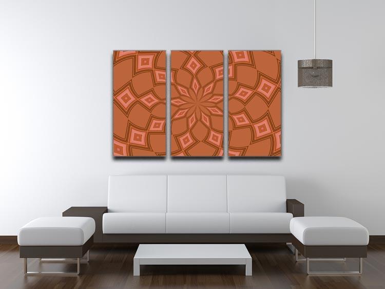 Abstract Diamonds 3 Split Panel Canvas Print - Canvas Art Rocks - 3