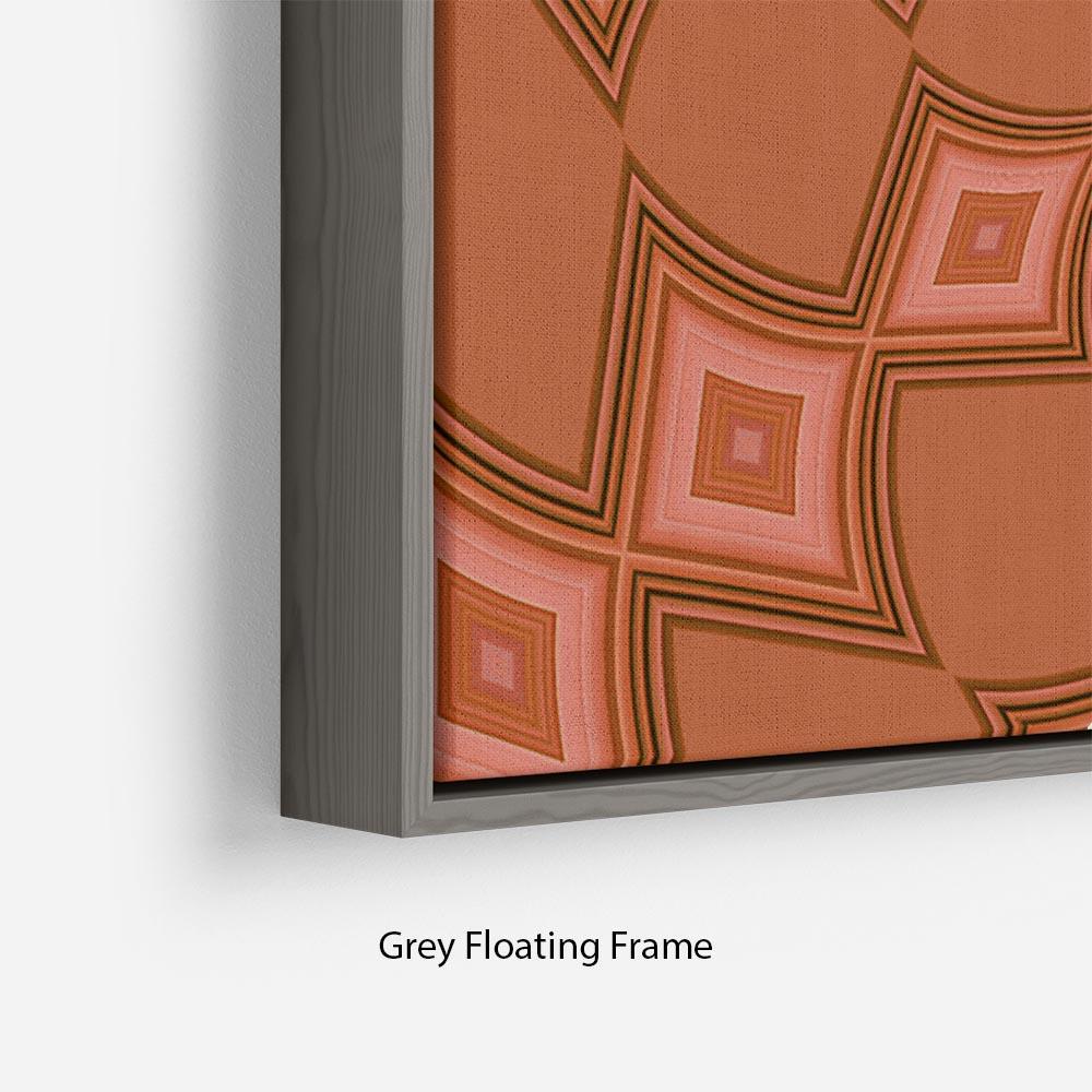 Abstract Diamonds Floating Frame Canvas