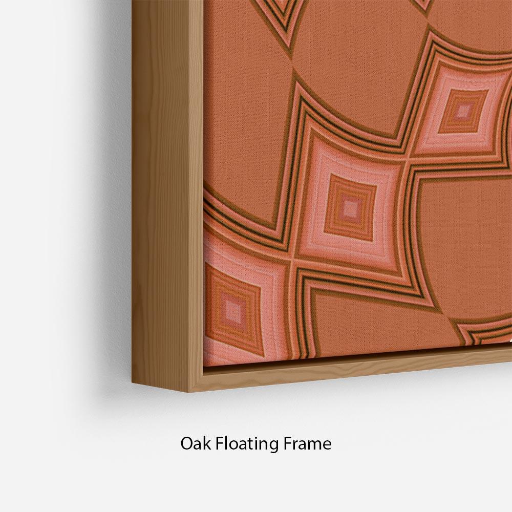 Abstract Diamonds Floating Frame Canvas