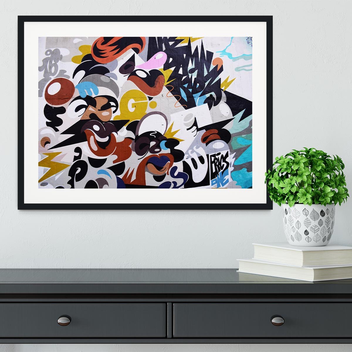 Abstract Graffiti Framed Print - Canvas Art Rocks - 1