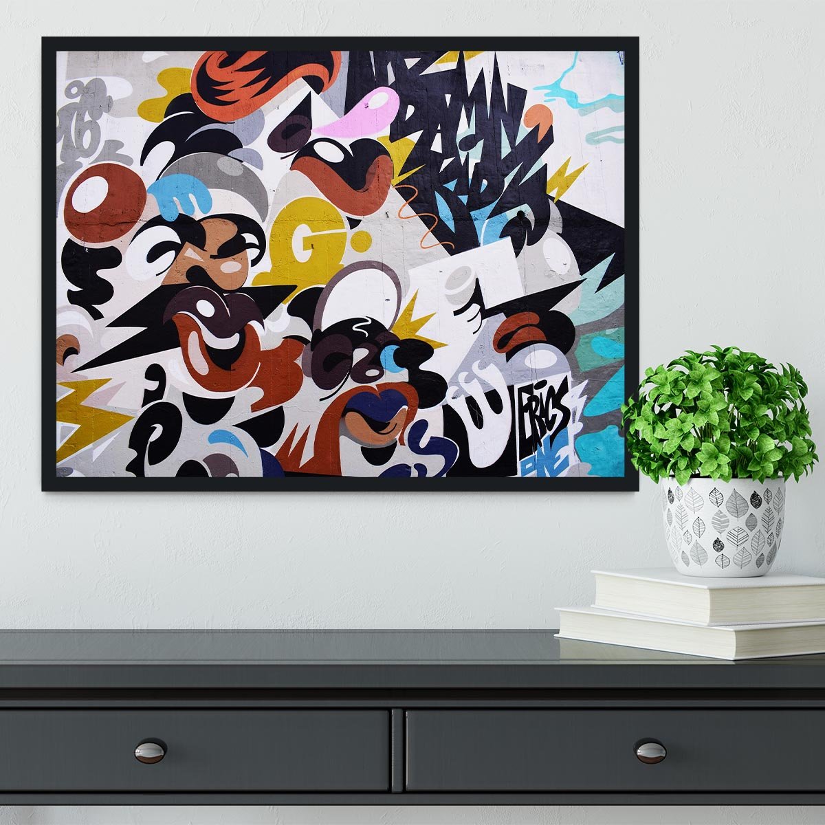 Abstract Graffiti Framed Print - Canvas Art Rocks - 2