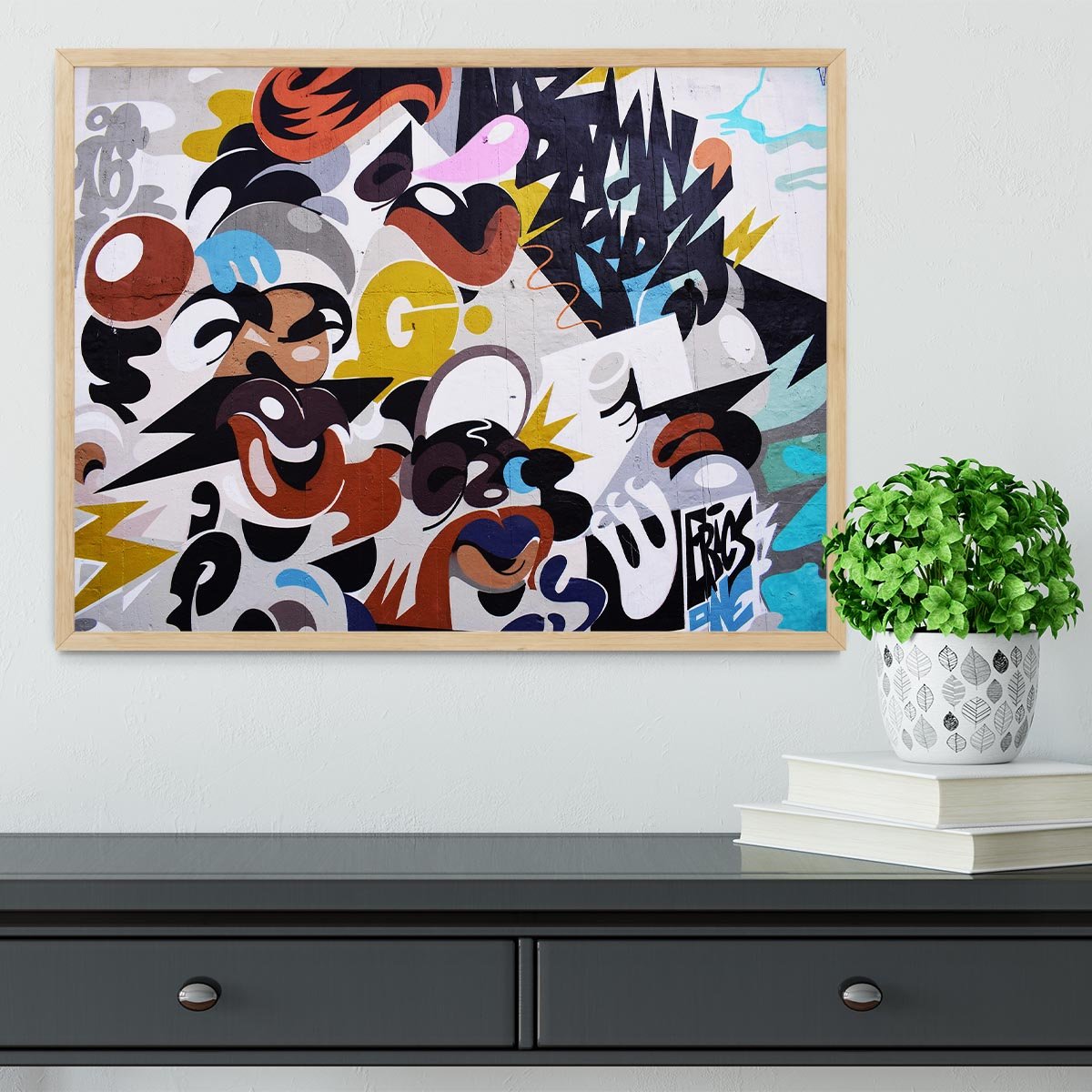 Abstract Graffiti Framed Print - Canvas Art Rocks - 4