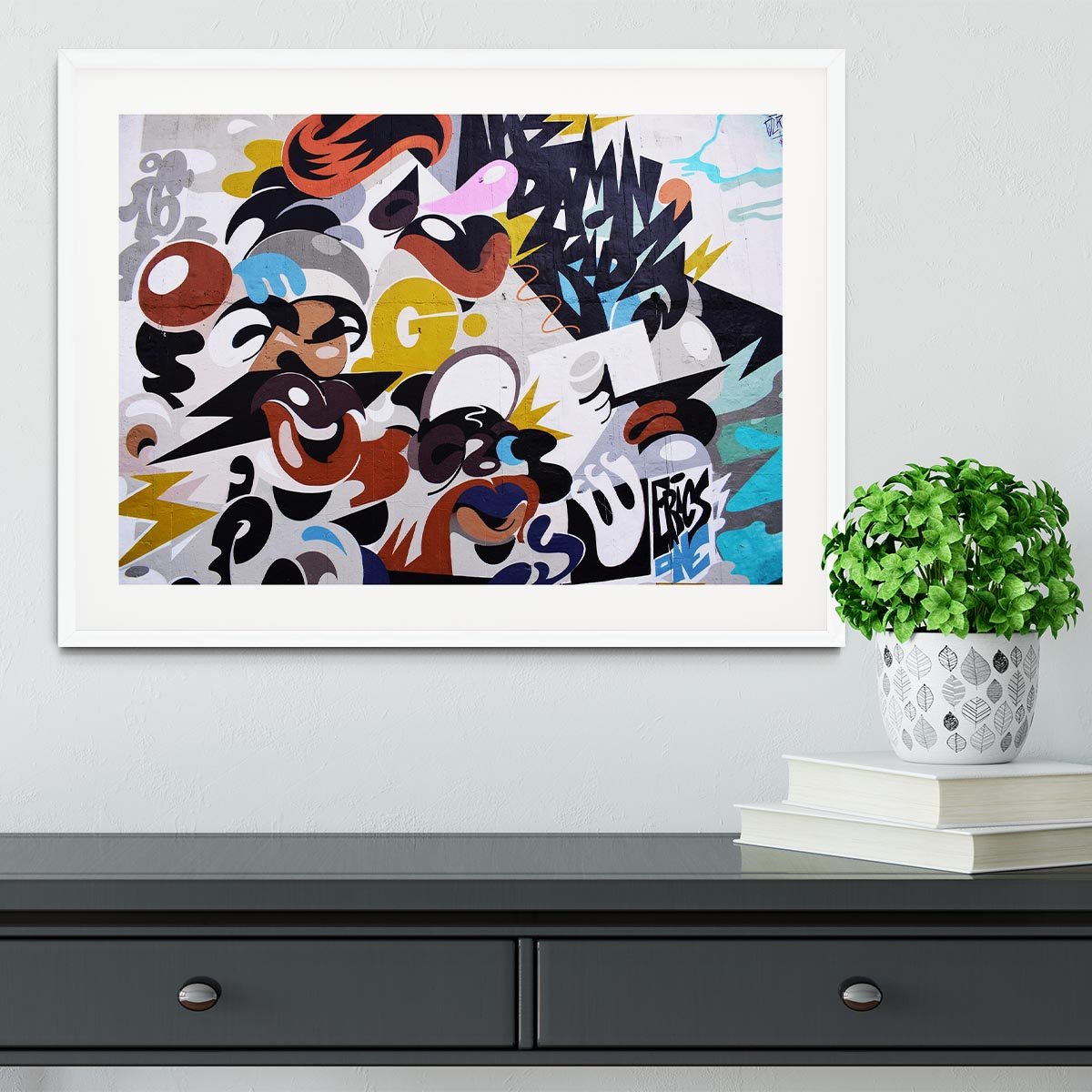 Abstract Graffiti Framed Print - Canvas Art Rocks - 5