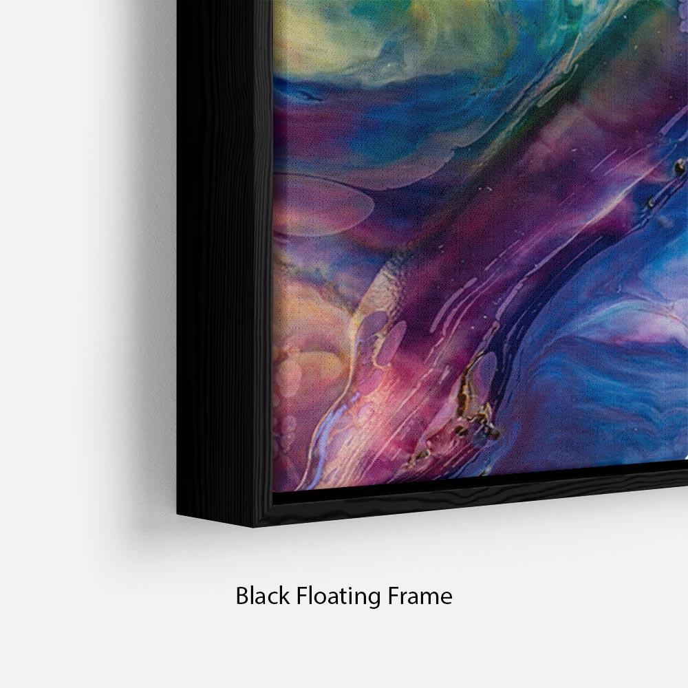 Abstract Red And Blue Floating Frame Canvas