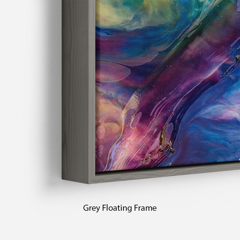 Abstract Red And Blue Floating Frame Canvas