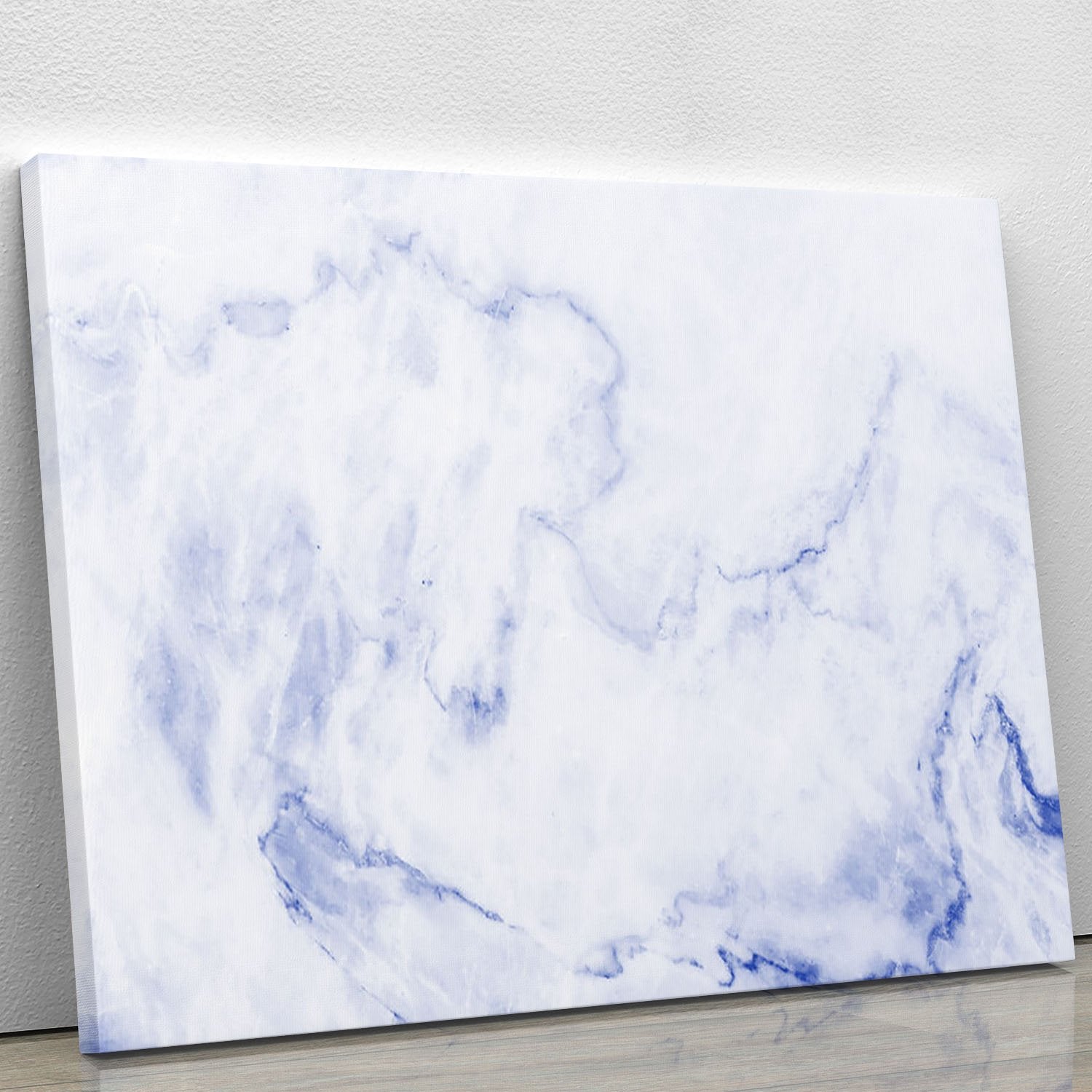 Abstract blue marble patterned Canvas Print or Poster