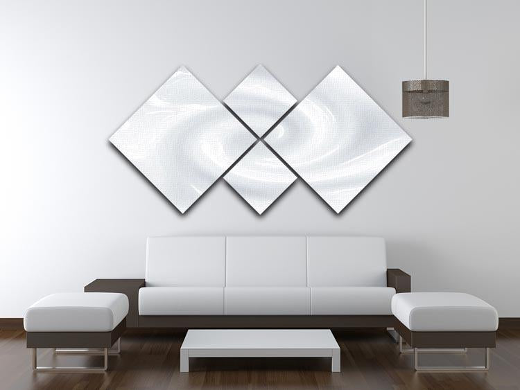 Abstract milk circulation 4 Square Multi Panel Canvas  - Canvas Art Rocks - 3
