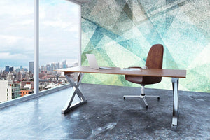 Abstract paper geometric Wall Mural Wallpaper - Canvas Art Rocks - 3