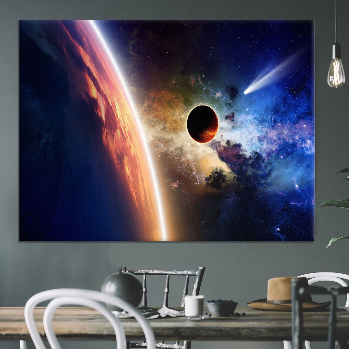 Abstract scientific background Canvas Print or Poster