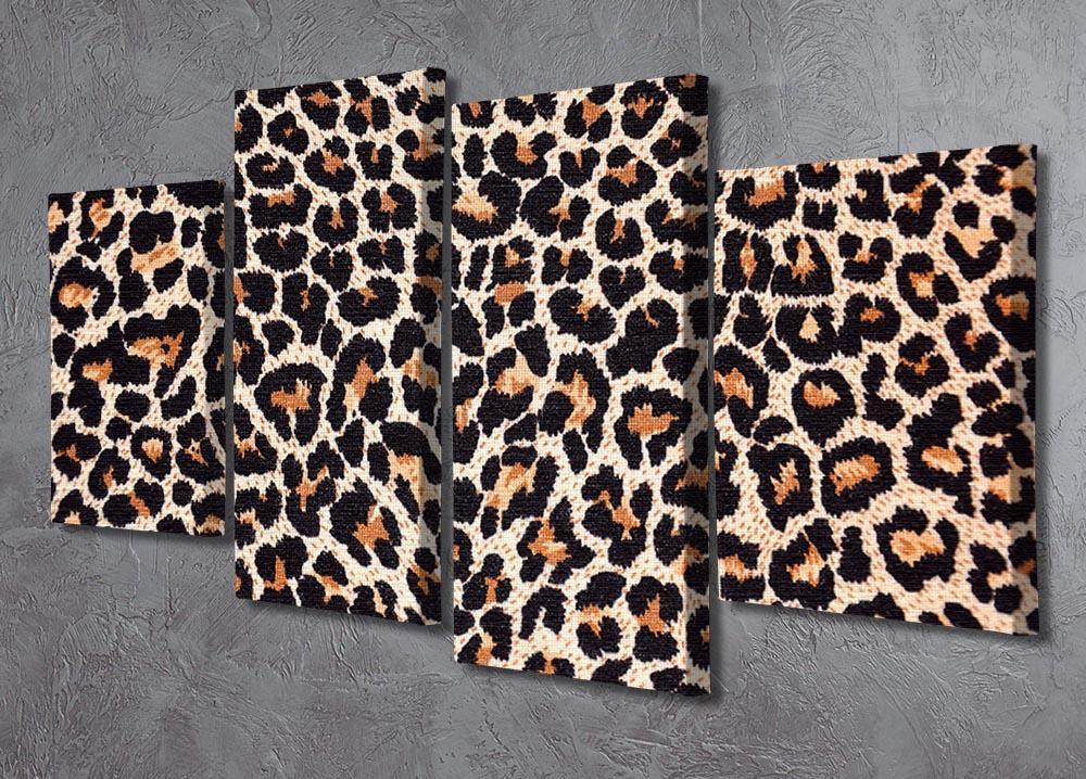 Abstract texture of leopard 4 Split Panel Canvas  - Canvas Art Rocks - 2