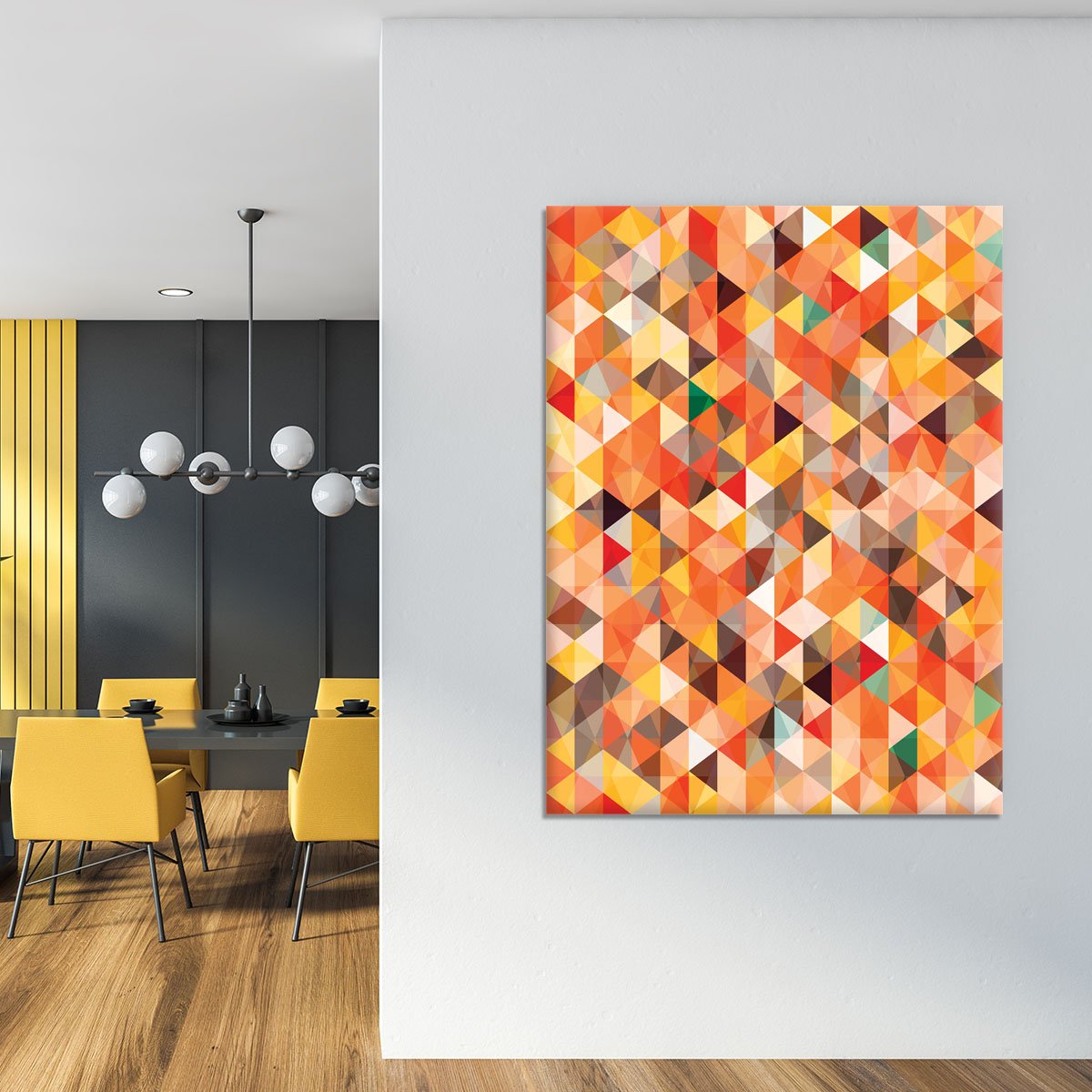 Abstract triangle seamless Canvas Print or Poster
