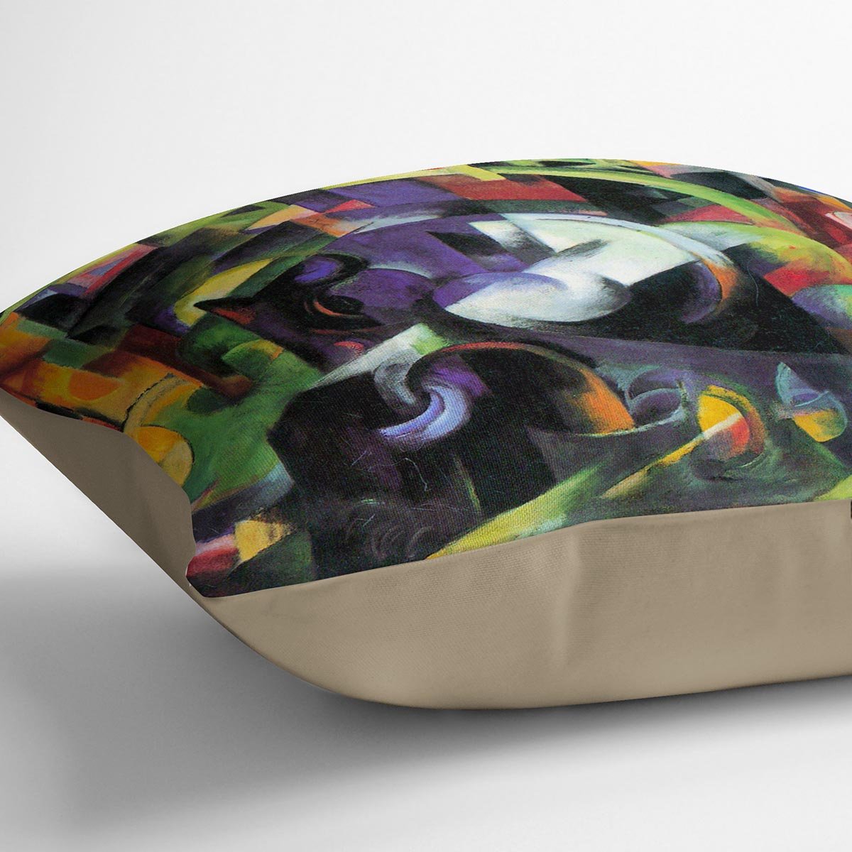Abstract with cattle by Franz Marc Throw Pillow