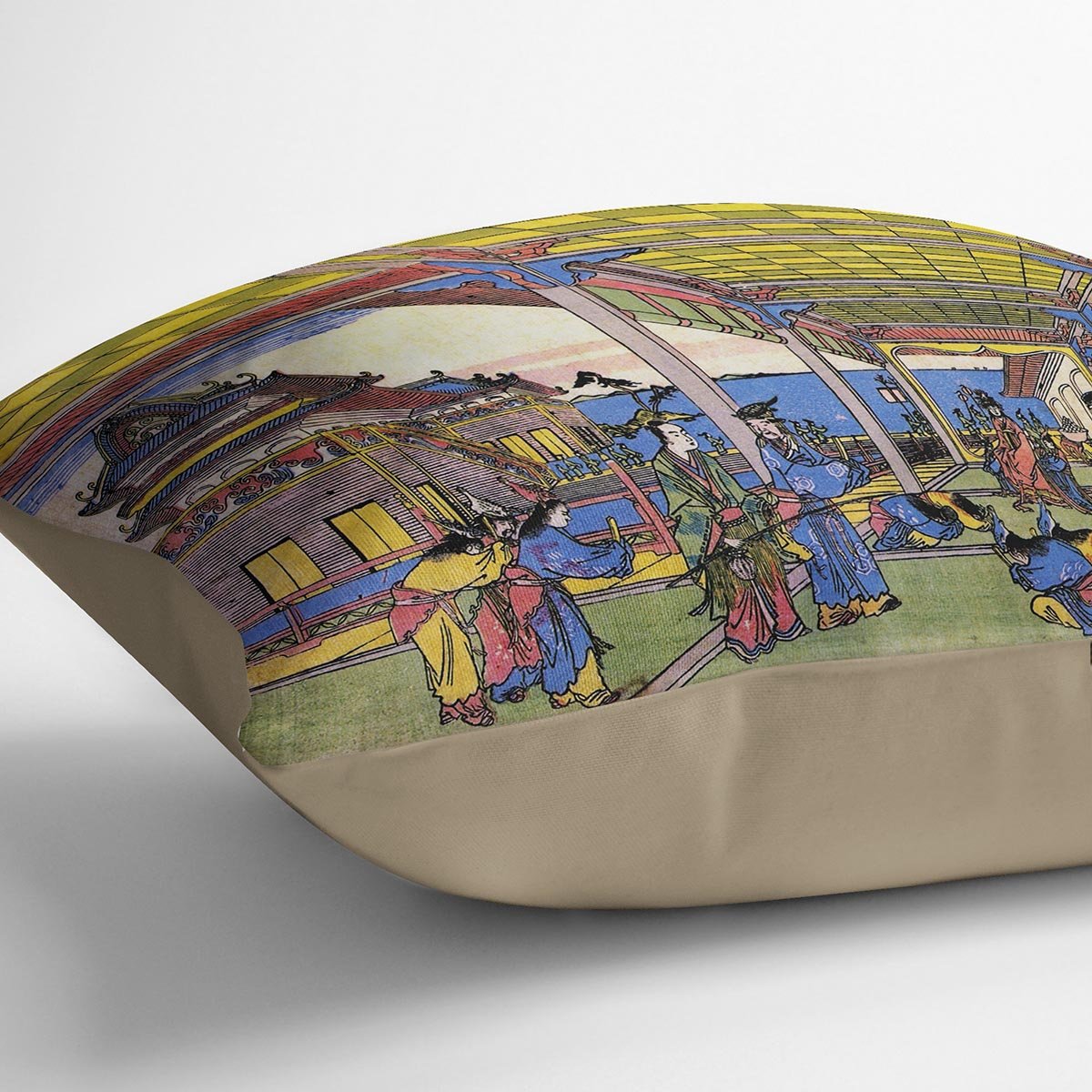 Advent of Urashima at the Dragon palace by Hokusai Throw Pillow