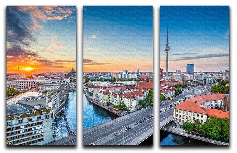 Aerial view of Berlin skyline 3 Split Panel Canvas Print - Canvas Art Rocks - 1