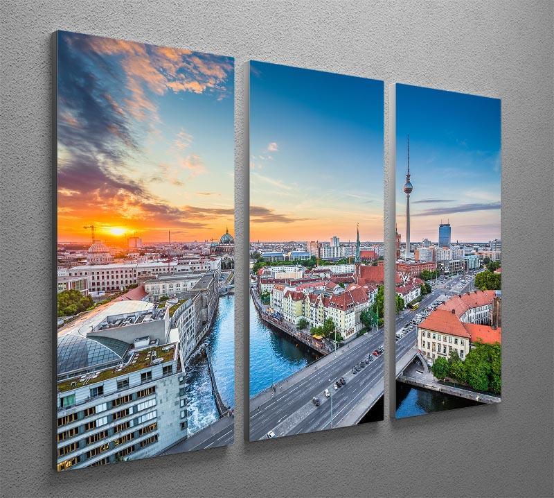 Aerial view of Berlin skyline 3 Split Panel Canvas Print - Canvas Art Rocks - 2