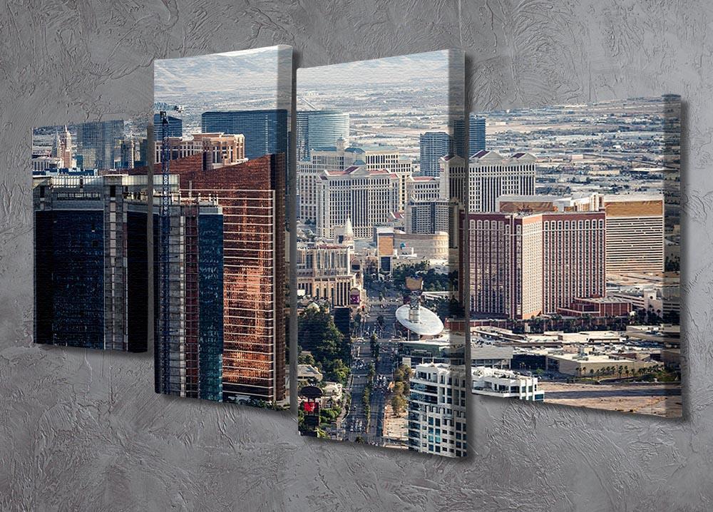 Aerial view of Las Vegas 4 Split Panel Canvas  - Canvas Art Rocks - 2